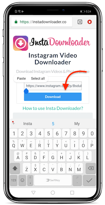 how to download instagram videos on android phone